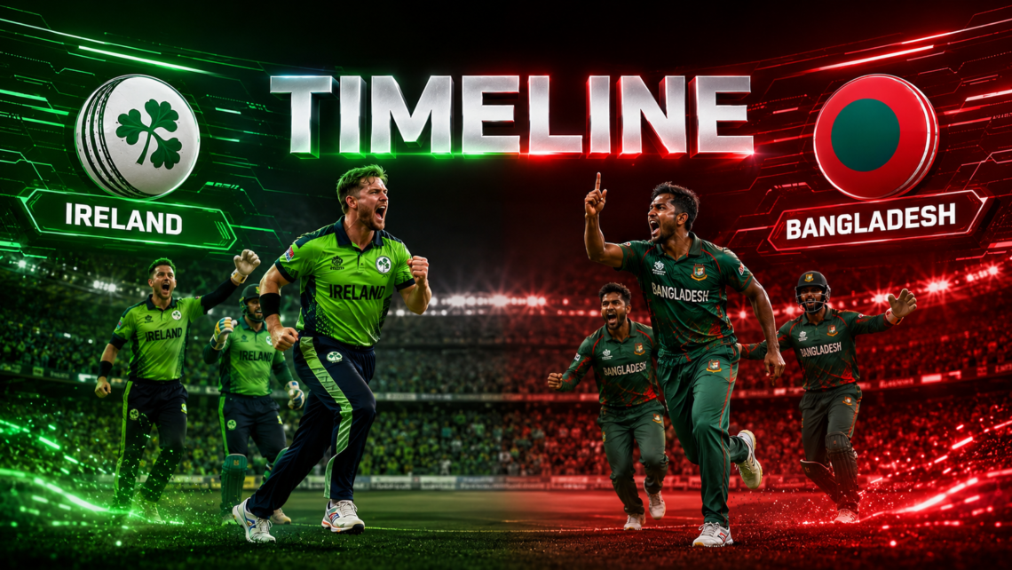 Ireland Cricket Team Vs Bangladesh National Cricket Team Timeline